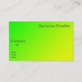 geelgroen gradiënt visitekaartje (Achterkant)