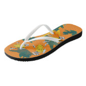 Geelgroen Kikkers Patroon Teenslippers (Schuin)