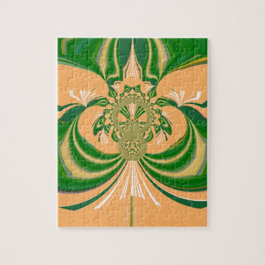 Geelgroen ontwerp. legpuzzel (Verticaal)