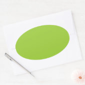 Geelgroen Ovale Sticker (Envelop)