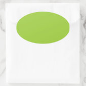 Geelgroen Ovale Sticker (Tas)