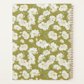 Geelgroene bloemencrème planner (Achterkant)