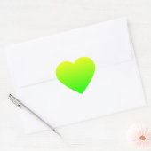 Geelgroene Gradiënt Hart Sticker (Envelop)