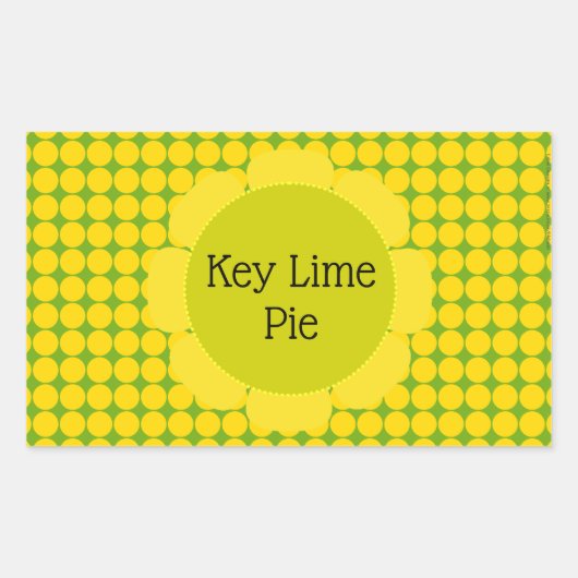 Geelgroene key lime Pie citertaart label (Voorkant)