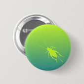 Geelgroene krekel ronde button 5,7 cm (Voorkant /achterkant)