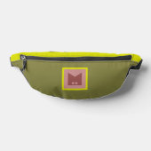 Geelgroene monogram initialen fanny pack heuptasje (Liggend)