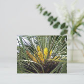 Geelgroene palmbloemen briefkaart (Staand voorkant)