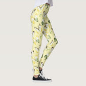 Geelgroene vlinders leggings (Rechts)