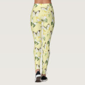 Geelgroene vlinders leggings (Achterkant)