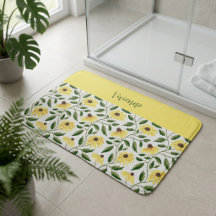 Geelgroene waterverf wilde bloem monogram