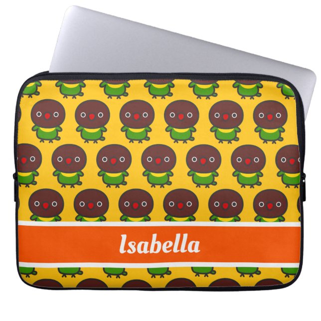 geelhalsde lievelvogel laptop sleeve (Voorkant)