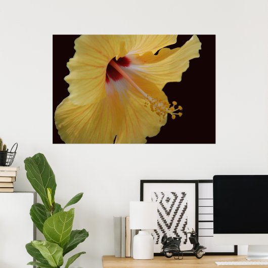 GeelHibiscus114 Poster (Thuiskantoor)