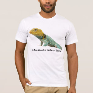 Geelhoorbare gekleurde hagedis t-shirt