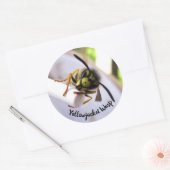 Geeljasje Vespulae Kute Face Ronde Sticker (Envelop)