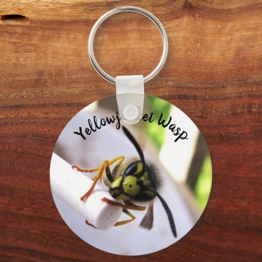 Geeljasje Vespulae Kute Face Sleutelhanger (Voorkant)
