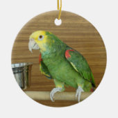 Geelkopte Amazon Parrot Keramisch Ornament (Voorkant)