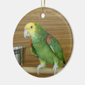 Geelkopte Amazon Parrot Keramisch Ornament (Links)