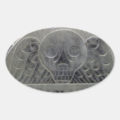 geellijm met dodelijke afloop ovale sticker (Voorkant)