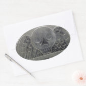 geellijm met dodelijke afloop ovale sticker (Envelop)