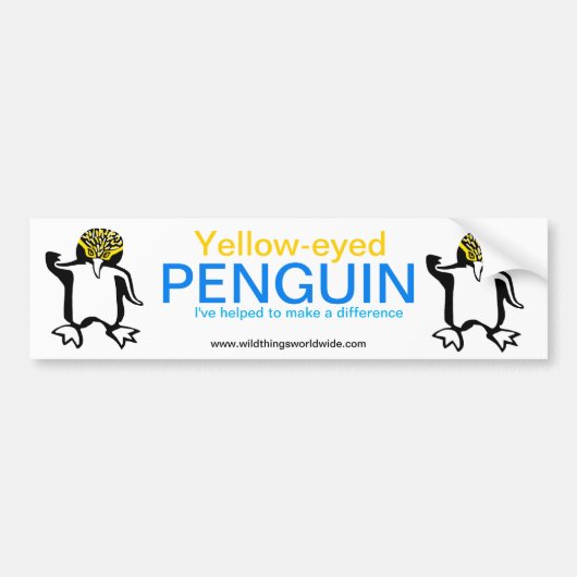 Geelogige Pinguïn - Wildlife - Bumpersticker (Voorkant)
