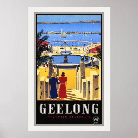 Geelong Australia Vintage Poster 1930 (Voorkant)
