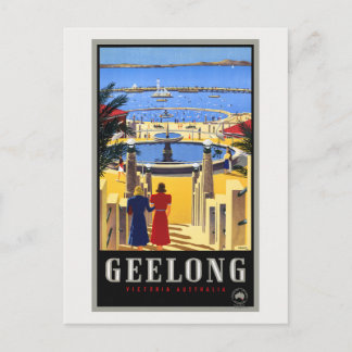 Geelong Australia Vintage Poster 1930 Briefkaart