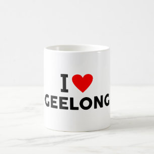 Geelong Australië liefde stad hart zoals reizen Koffiemok