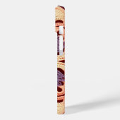 GeelOranjePaarsKleurrijk Granny Square Haakwerk Case-Mate iPhone Case (Achterkant / Links)