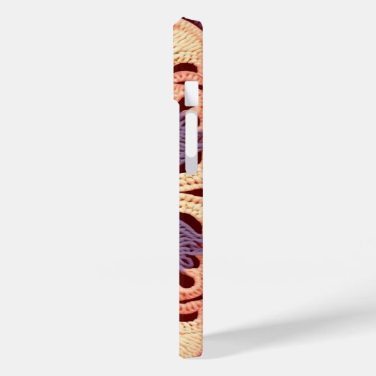 GeelOranjePaarsKleurrijk Granny Square Haakwerk Case-Mate iPhone Case (Achterkant / Links)