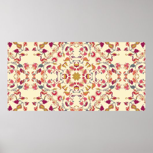 Geelpatroon, cirkelachtergrond met ma poster (Voorkant)