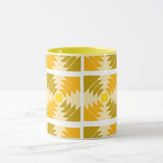 Geelpatroon mok (Midden)