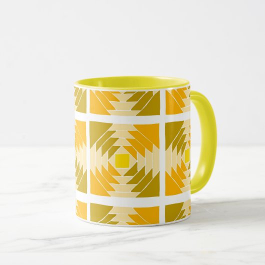 Geelpatroon mok (Voorkant rechts)