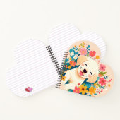 Geelpooljufferduif in het midden van de bloemen notitieboek (Binnen)