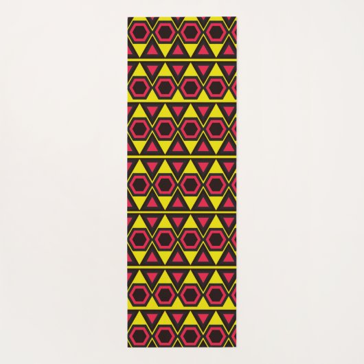 geelrode driehoeken van hawaiian yogamat (Achterkant)