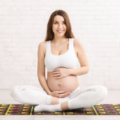 geelrode driehoeken van hawaiian yogamat