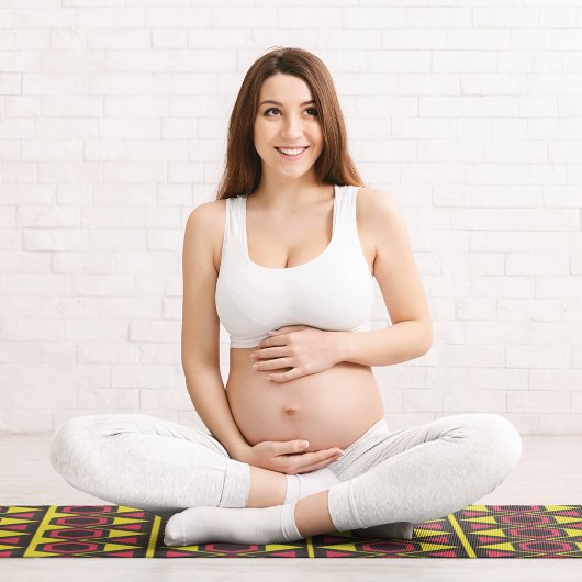 geelrode driehoeken van hawaiian yogamat