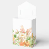 Geelroos bloemengroene meisjes babyshower bedankdoosjes (Geopend)
