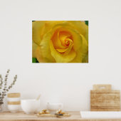 Geelroosprint Mooie Bloem Posterprint Poster (Keuken)