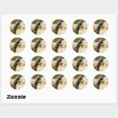 Geelrugstekelhagedis bij Joshua Tree Ronde Sticker (Vel)