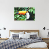 Geelsnaveltoucan Canvas Afdruk (Insitu (Slaapkamer))