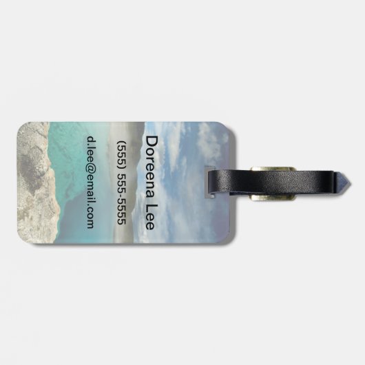 geelsteen bagagelabel (Achterkant horizontaal)