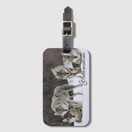 geelsteen Bagagelabel-Wolven Bagagelabel (Voorkant (verticaal))
