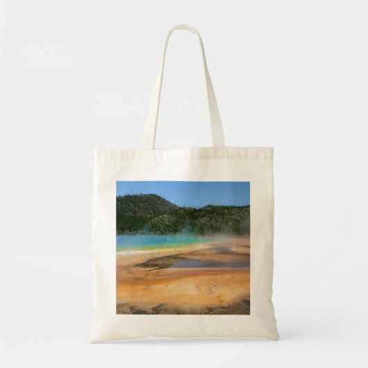 geelsteen: Grote Prismatische Lente Tote Bag (Voorkant)