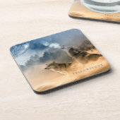 Geelsteen Kunststof Onderzetter-De Wolven Beverage Bier Onderzetter (Linkerzijde)