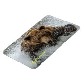 geelsteen Magnet-Beer Magneet (Linkerzijde)