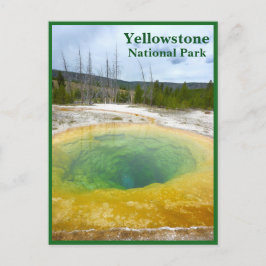 geelsteen: Morning Glory Pool met tekst Briefkaart