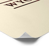 geelsteen nationaal park Wyoming Poster (Hoek)