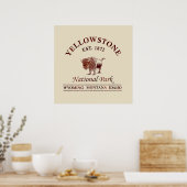 geelsteen nationaal park Wyoming Poster (Keuken)