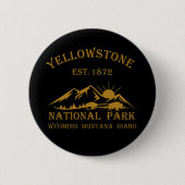 geelsteen nationaal park Wyoming Ronde Button 5,7 Cm (Voorkant)