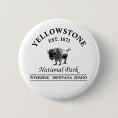 geelsteen nationaal park Wyoming Ronde Button 5,7 Cm (Voorkant)